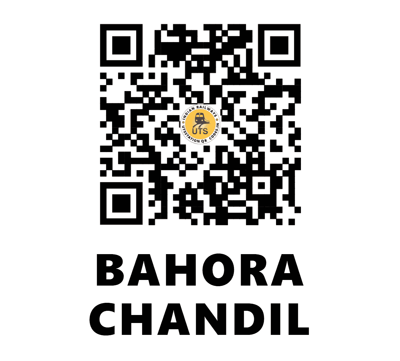 UTS QR Code for BAHORA CHANDIL - BHCL - EC (UTTAR PRADESH)
